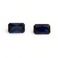 5x3 to 6x4mm Dark Blue Australian Sapphire Brilliant Emerald Cuts