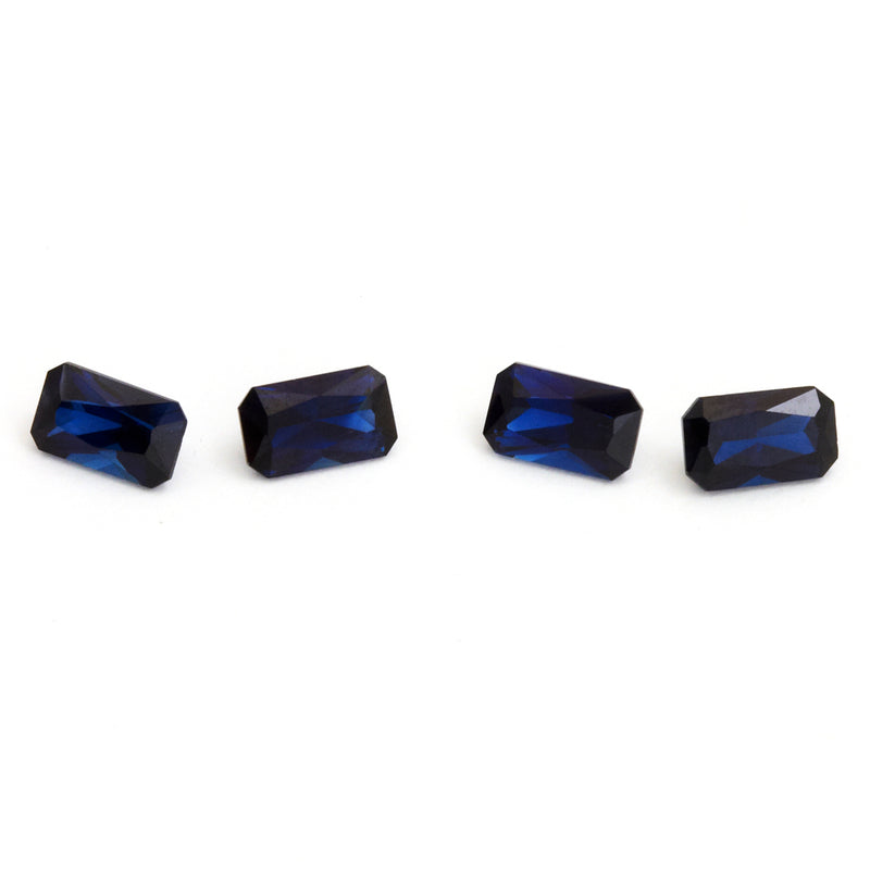 5x3 to 6x4mm Dark Blue Australian Sapphire Brilliant Emerald Cuts