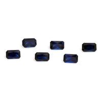 5x3 to 6x4mm Dark Blue Australian Sapphire Brilliant Emerald Cuts