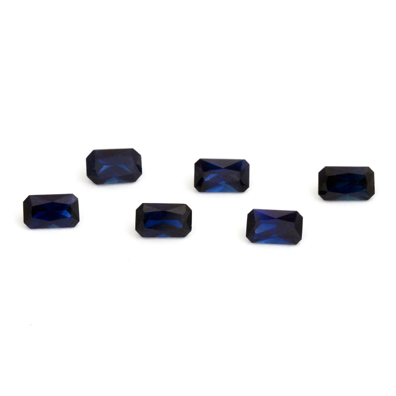 5x3 to 6x4mm Dark Blue Australian Sapphire Brilliant Emerald Cuts