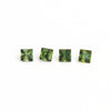 1.75 to 3.5mm Dark Green Australian Sapphire Princess Cuts