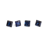 1.75 to 3.5mm Deep Blue Australian Sapphire Princess Cuts