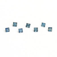 1.75 to 3.5mm Medium Denim Australian Sapphire Princess Cuts