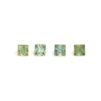 1.75 to 3.5mm Medium Green Australian Sapphire Princess Cuts