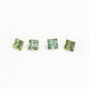 1.75 to 3.5mm Medium Green Australian Sapphire Princess Cuts