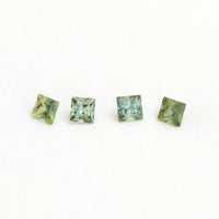 1.75 to 3.5mm Medium Green Australian Sapphire Princess Cuts