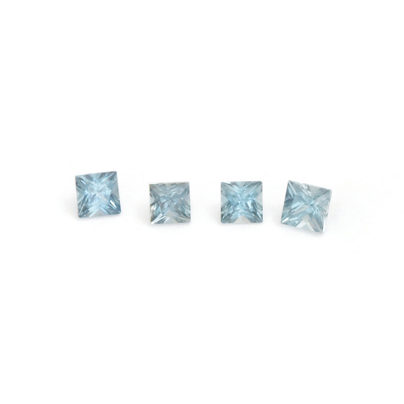 1.75 to 3.5mm Light Denim Australian Sapphire Princess Cuts