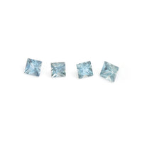 1.75 to 3.5mm Light Denim Australian Sapphire Princess Cuts