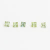 1.75 to 3.5mm Light Green Australian Sapphire Princess Cuts