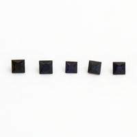 1.75 to 3.5mm Midnight Blue Australian Sapphire Princess Cuts