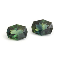 2.32ct Matched Pair Dark Green Australian Sapphire Woz™ Cut