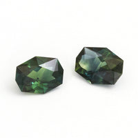 2.32ct Matched Pair Dark Green Australian Sapphire Woz™ Cut