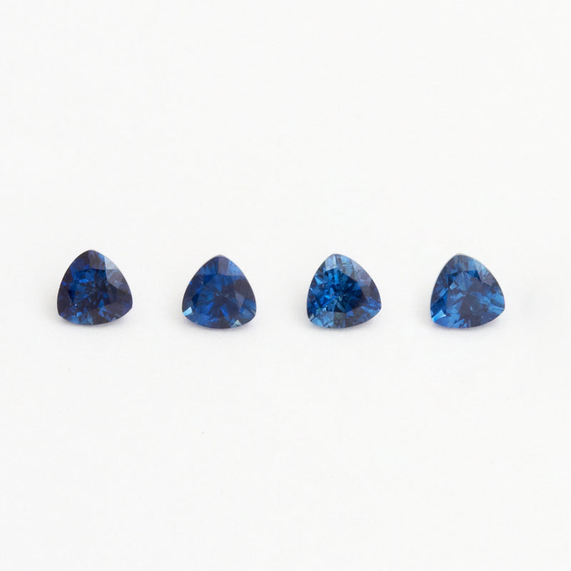 3 to 3.5mm Bright Blue Australian Sapphire Trillions