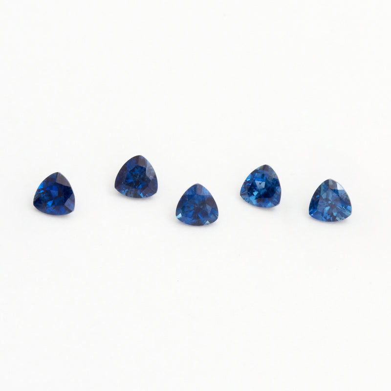 3 to 3.5mm Bright Blue Australian Sapphire Trillions