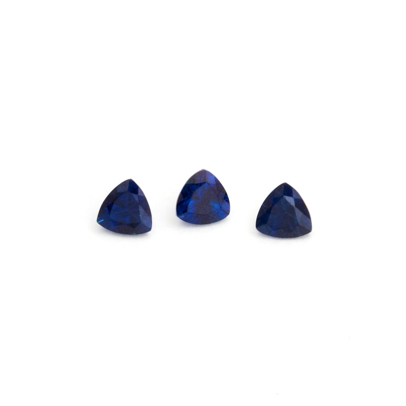 3 to 3.5mm Deep Blue Australian Sapphire Trillions