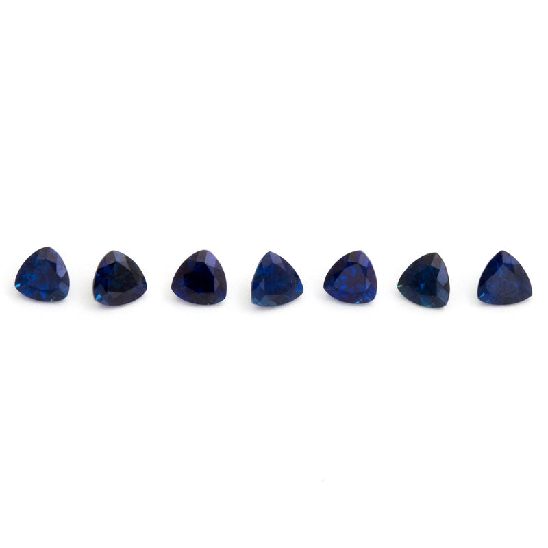 3 to 3.5mm Deep Blue Australian Sapphire Trillions