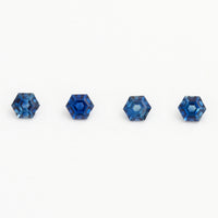 3 to 3.5mm Bright Blue Australian Sapphire Hexagons