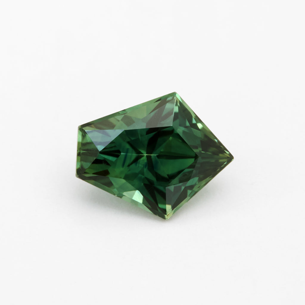 1.94ct Green Australian Sapphire Fancy Shield