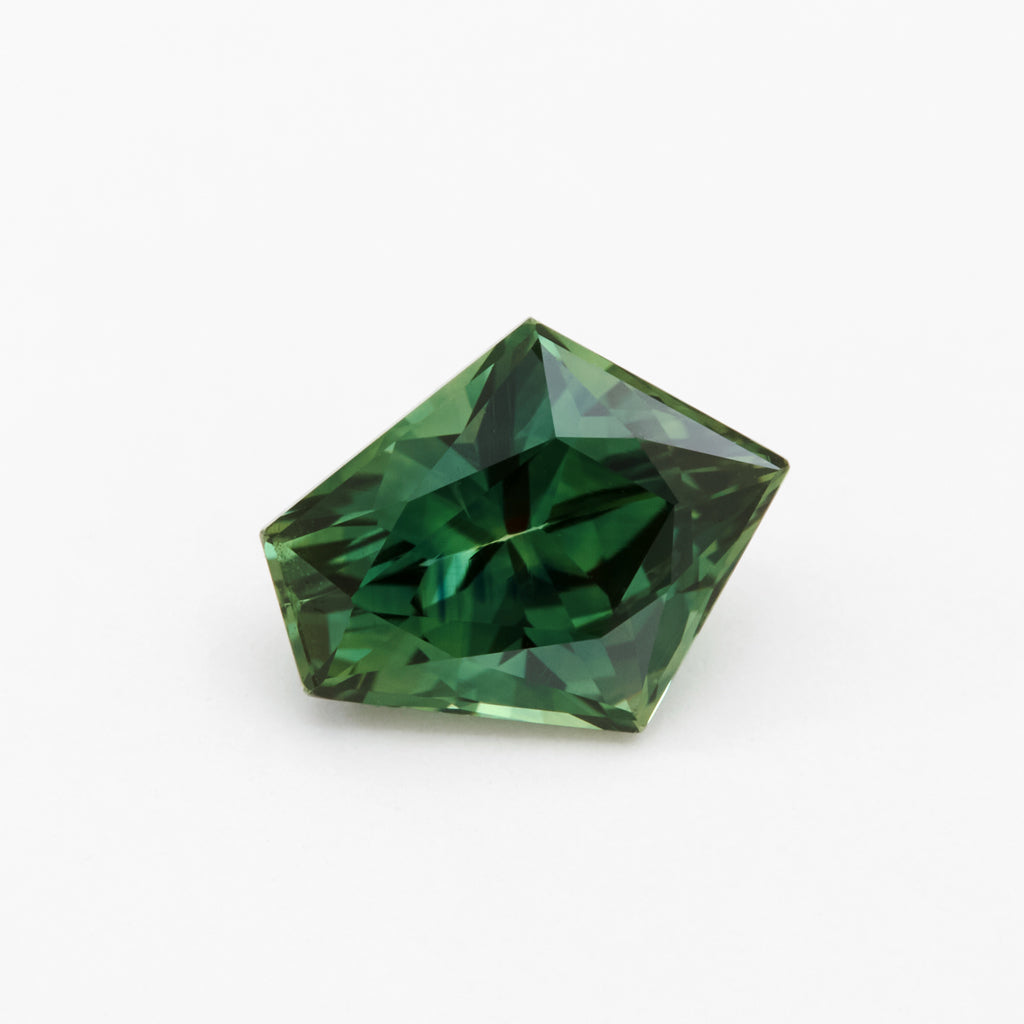 1.94ct Green Australian Sapphire Fancy Shield
