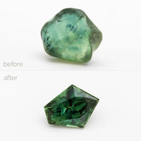 1.94ct Green Australian Sapphire Fancy Shield