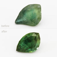 2.34ct Green Australian Sapphire Freeform