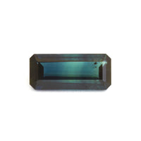 2.56ct Dark Teal Australian Sapphire Elongated Emerald Cut