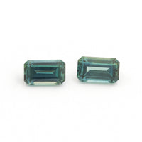 4x3 to 6x4mm Medium Teal Australian Sapphire Emerald Cuts