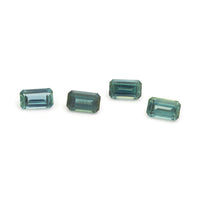 4x3 to 6x4mm Medium Teal Australian Sapphire Emerald Cuts