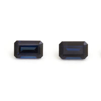 4x3 to 6x4mm Dark Blue Australian Sapphire Emerald Cuts