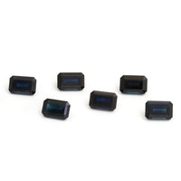 4x3 to 6x4mm Dark Blue Australian Sapphire Emerald Cuts