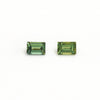 3x2mm Dark Green Australian Sapphire Baguettes