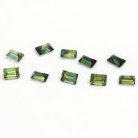 3x2mm Dark Green Australian Sapphire Baguettes