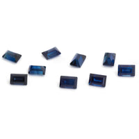 3x2mm Deep Blue Australian Sapphire Baguettes