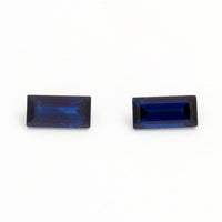 4x2 to 6x3mm Deep Blue Australian Sapphire Baguettes