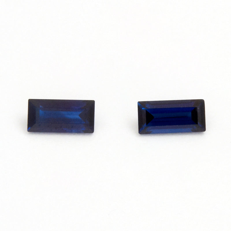 4x2 to 6x3mm Deep Blue Australian Sapphire Baguettes