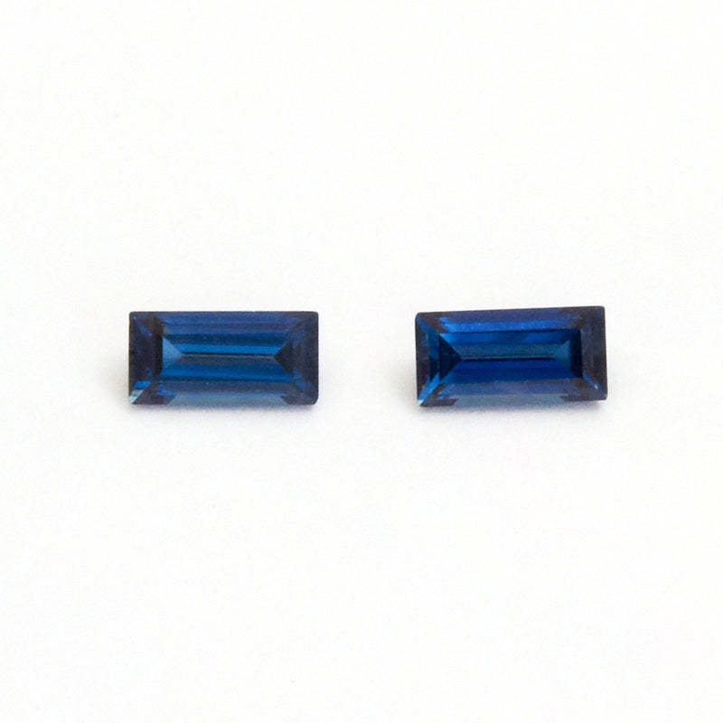 4x2 to 6x3mm Bright Blue Australian Sapphire Baguettes