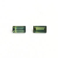 4x2 to 6x3mm Dark Green Australian Sapphire Baguettes