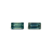 4x2 to 6x3mm Dark Teal Australian Sapphire Baguettes