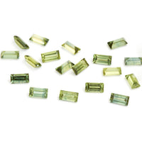 4x2 to 6x3mm Medium Green Australian Sapphire Baguettes