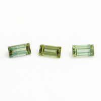 4x2 to 6x3mm Medium Green Australian Sapphire Baguettes