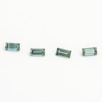 4x2 to 6x3mm Medium Teal Australian Sapphire Baguettes