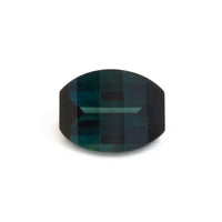 2.51ct Dark Teal Australian Sapphire Opposed Bar Cushion