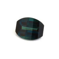 2.51ct Dark Teal Australian Sapphire Opposed Bar Cushion