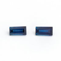 4x2 to 6x3mm Bright Blue Australian Sapphire Baguettes