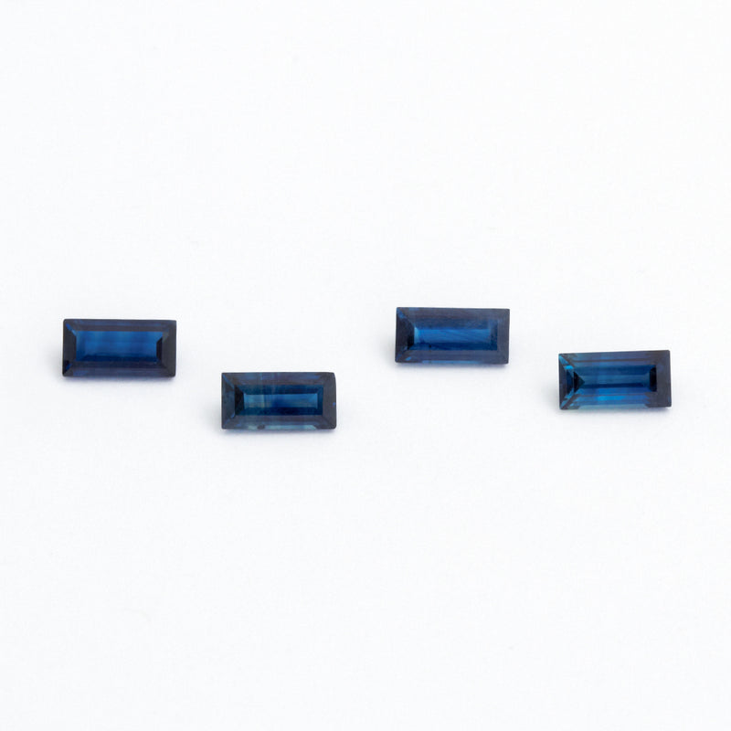 4x2 to 6x3mm Bright Blue Australian Sapphire Baguettes