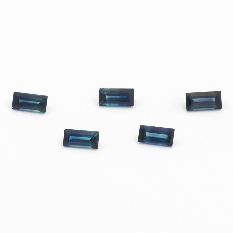 4x2 to 6x3mm Dark Denim Australian Sapphire Baguettes