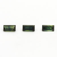 4x2 to 6x3mm Dark Green Australian Sapphire Baguettes