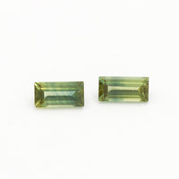 4x2 to 6x3mm Medium Green Australian Sapphire Baguettes