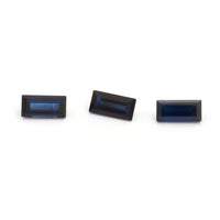 4x2 to 6x3mm Dark Blue Australian Sapphire Baguettes