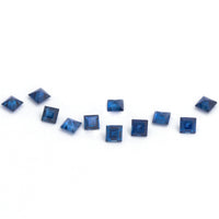 2.5 to 3.5mm Bright Blue Australian Sapphire Carré Step Cuts